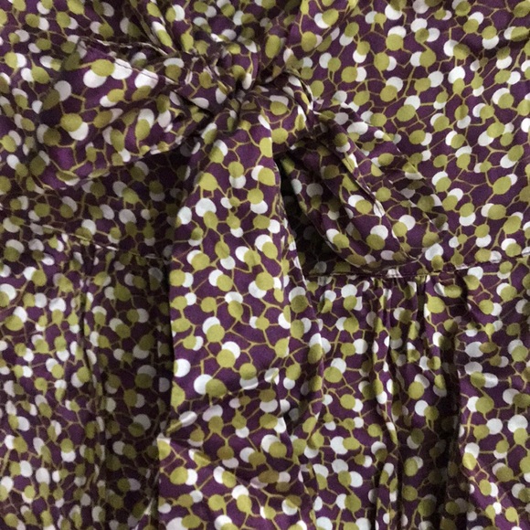 Sanctuary/anthro silk abstract pattern top w ties - Picture 6 of 8